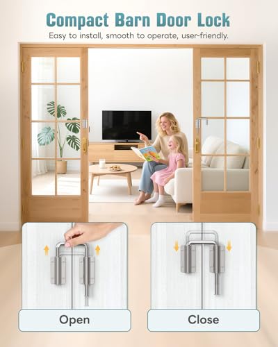 90/180 Degree U Patio Sliding Door Loop Lock Latch, Silver | Aluminum Alloy Security Bolt Lock , Multi-Angle Mounting for Barn, Garden, Fence Gate & Window - color: Silver-1 PC