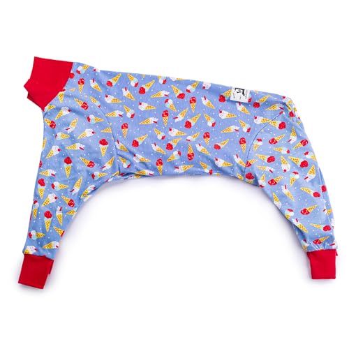 Dog Surgery Recovery Suit Female Male for Dogs After Surgery Medium Large Dogs Onesie Dog Pajamas Pjs Clothes (red ice Cream, 28 (Chest 26.77 in | Backlength 18.11)) - color: red ice cream, size: 28 (Chest 26.77 in | Backlength 18.11)