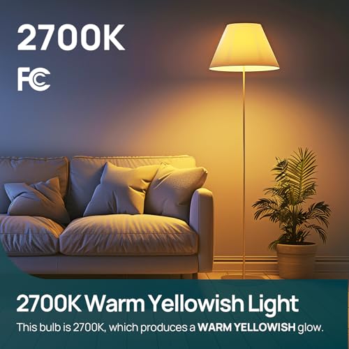 Linkind A19 LED Light Bulbs Dimmable, 60W Equivalent, Energy Efficient 9W, 2700K, 800 Lumens, E26 Standard Base, Lighting for Bedroom Living Room Home Office, 24 Packs - color: 2700k-60w 24pcs