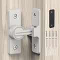 90 Degree Barn Door Lock, Heavy Duty Locks, Nickel | Flip Sliding Gate Latches for Garden, Bathroom, Garage & Sliding Doors - size: 1 Pack Nickel