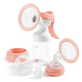 Nuliie 8010 Manual Breast Pump, Adjustable Suction with Temperature-Indicating Bottle, 6oz Wide-Neck Bottle, Narrow-Neck Adapter, Hand Pump Breastmilk with Flanges, BPA-Free, Heat Resistant