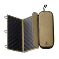NESTOUT Portable Solar Panel, USB-C and USB-A Ports, 14W Solar Charger for Camping, Water Repellent Ripstop Nylon, Foldable Compact Design, Digital Ammeter, Adjustable Stand, Beige (2 Panel) - color: Beige 2-Panel (Upgraded)