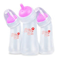 Pet Feeding Bottle,3 Pack Wide Mouth Angled Nursing Bottle, 3 Sizes Nipples with Ventilation Valve Resistant Tearing Perfect for Puppies, Kittens, Small Wildlife(Pink) - color: pink