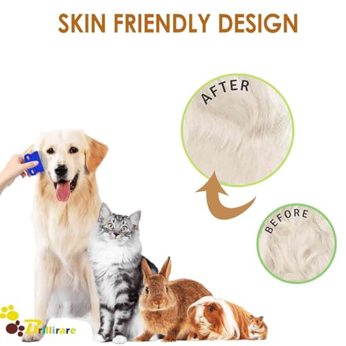 4 Pack Eye Comb, Stainless Steel Pet Tear Stain Professional Remover, Dog Cat Flea Lice Grooming Combs with Gentle Rounded Teeth, Eye Gunk Removal, Dematting Tool for Small, Medium & Large Pets