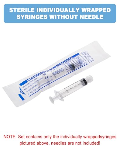 5mL Syringes without Needle, Sterile, Individually Wrapped | Luer Lock Syringe with Cap, Accurate Liquid Measurement for Lab Use and Home Care, 10 Pack - style: 5ML
