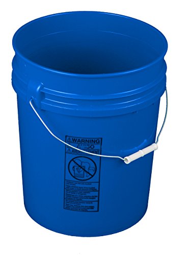 API Kirk Blue 5 Gallon Bucket; Heavy Duty 90 Mil Plastic - color: Blue