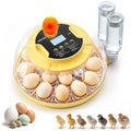 VEVOR 18 Egg Incubator, Automatic Egg Turner with LED Candler, Temperature & Humidity Control, 360° View Clear Window, Auto Water Refill, Poultry Eggs Incubators for Hatching Chicks Ducks Goose Quail | for Hatching Chicks Ducks Goose Quail, LED Candler, T
