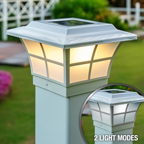 Classy Caps Prestige Solar Post Cap (White) - color: White