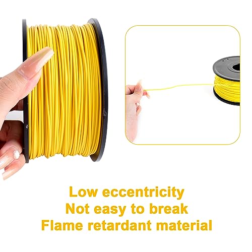 Underground Dog Fence Boundary Wire, Compatible for Pet System Wireless | Extended In-Ground Fence, 500 ft Electric Pet Fence Replacement Wire,Covers Approximately 1/3 Acre - color: Yellow, size: 22 Gauge