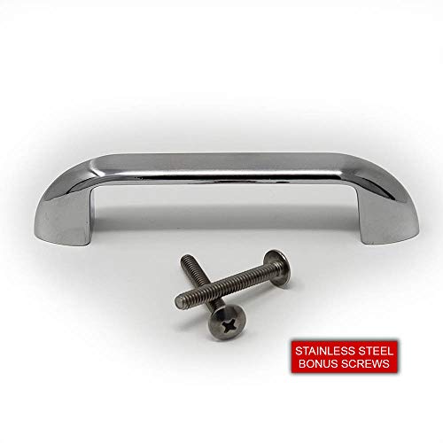 4 Inch Universal Pull Handle. Fits Trash & Laundry Chute Bottom & Side Hinged Doors. Hardware Parts