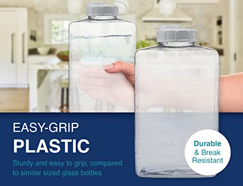 Arrow 2 Quart Jug for Cold Drinks - Clear View Plastic Refrigerator Bottle with Cap & Easy-Pour Spout - Graduated Markings - Ideal for Water, Iced Tea, Juice & Milk - BPA Free - Made in USA - size: 2 Quart (Pack of 1)