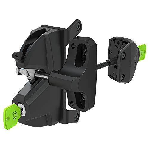 D&D LL3PWA LokkLatch Plus Gate Latch Lockable On Both Sides of Gate Black | Privacy gate latch, key lockable on both sides of the gate. Fits square frame post. Metal, wood, vinyl fence gates.