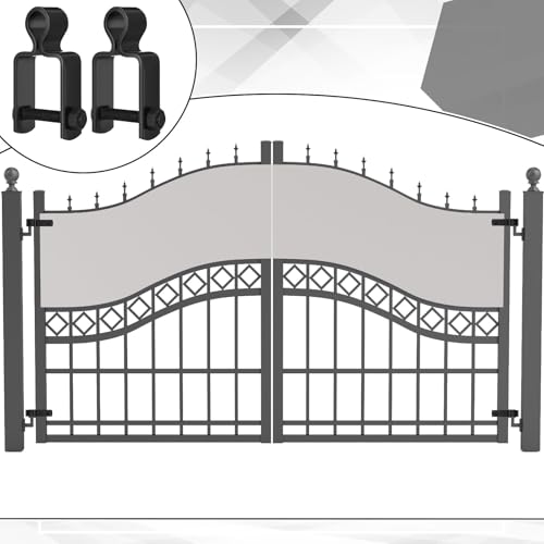 Dansydaisy 2 Pcs 1" x 1" Square Post Female Hinges 5/8'' Pintle Square Chain Link Fence Gate Post Galvanized Steel Hinge with Bolts and Nuts for Repairing and Replacing Fence Gate(Black) - color: Black, size: 1" X 1"