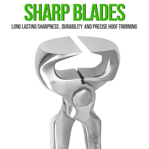 12" Hoof Nipper Vanadium Steel Farrier Tool for Hoof Care–Durable,Rust-Resistant,Dull Finish for Precision Trimming and Shaping–Professional Equine Hoof Trimming Tool for Horses,Miniatures,Ponies