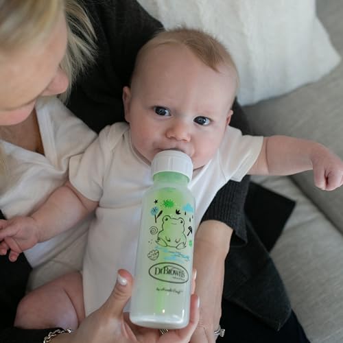 Dr. Brown's Anti-Colic Options+ Narrow Baby Bottle, Frog + Pig, 2-Pack - color: Orange & Green (Pig & Frog), size: 1 Count (Pack of 2)