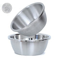 Paoli 304 Stainless Steel Fine Mesh Colander Set, 2QT Large Capacity Strainer with Mixing Bowl — Rinse Fruits, Veggies, Rice & Drain Pasta, Dishwasher Safe (2-Piece) - color: Primary Colors, size: 2qt