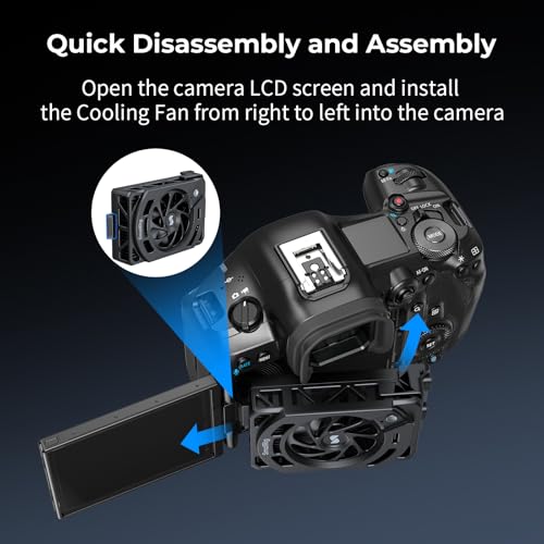 SMALLRIG R50 V / R5 II/ R5 / R50 / PowerShot V1 Camera External Cooling System with Dual-Speed Modes, Snap-On Cooling Fan with TEC Cooling Module for Sony ZV-E1/ A7 IV/ A6700/ FX3-5063 - style: for Canon