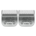 4FC Detachable Dog Blades Compatible with Andis/Oster A5 Grooming | Compatible with wahl km10 dog clipper,Cut Length 3/8"(9.5mm),Made of Ceramic Blade & Stainless Steel Blade,2 PACK - color: Silver, size: 4FC 9.5mm (2 Pack)