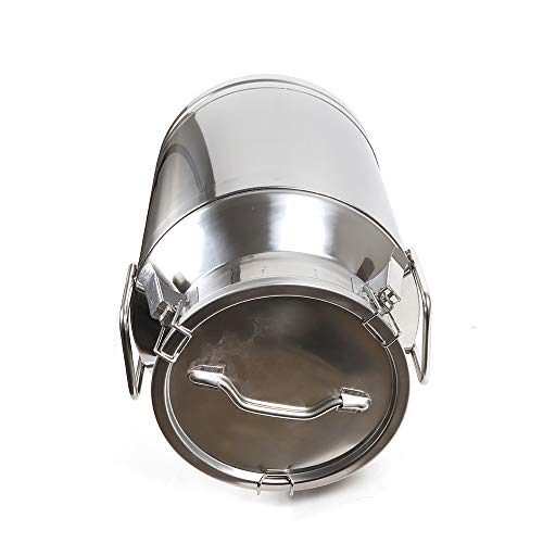 40L/10.5Gal Milk Cans-Stainless Steel Milk Transport Barrels Pail Milk Bucket Jug Oil Barrel Wine Barrel Canister Silicone Seal Barrels - size: 40L