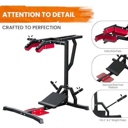 VIVITORY Leverage Squat Calf Raise Machine, Hack Squat Machine | Lower Body Training, Leg Press Machine, Weight Training Home Workout Equipment