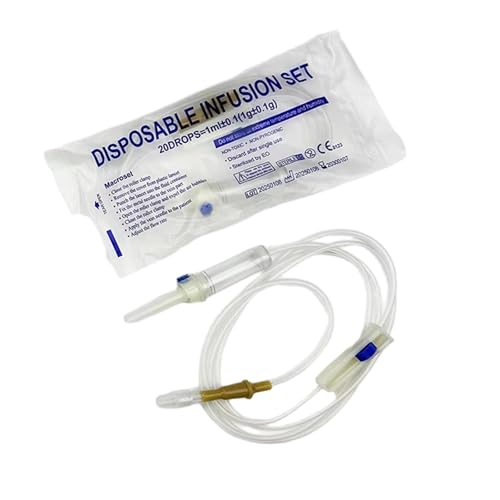 (12PCS/Box) IV Extension Set,67" I.V Tubing,Sterile Individual Packaging,for Lab and Pets Veterinary (Screw Mouth) - color: Screw Mouth