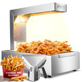 PYY French Fry Warmer - Commercial Food Heat Lamp 122°F Free-Standing Warming Fry Dump Station Countertop Fries Commercial Food Warmer Light for Chips Churros Buffet Restaurant - size: 10L