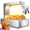 PYY French Fry Warmer - Commercial Food Heat Lamp Food Warmer Light 122°F Free-Standing Warming Fry Dump Station Countertop Fries Warmer Commercial Food Warmer for Chips Churros Buffet Restaurant - size: 10L Fixed Height