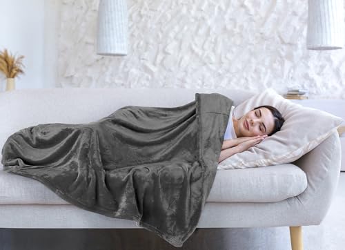 Utopia Bedding Soft Fleece Bed Blanket Throw XL Size Grey (50x70 Inch) | Microfiber Plush Warm Lightweight Breathable Cozy Blanket Anti-Static, All Season Use, Gift for Women and Men - color: Grey, size: Throw XL (50x70 Inch)