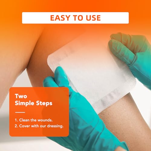 Carbou Island Dressing 6"x6" 30ct Sterile Bordered Gauze Pads Wound Care | Sterile Individually Wrapped packs,Highly Absorbent Adhesive Dressing Pad,Bordered Gauze With Adhesive Border,Island Bandages - size: 6‘’x6''