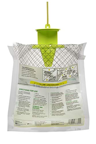 RESCUE! Outdoor Disposable Fly Trap – Hanging Fly Catcher with Attractant Bait, Fly Bag for Patio, Yard, Trash & Farm Areas – Easy-to-Use Outdoor Fly Control - 18 Traps