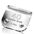 Detachable Pet Clipper Blades Dog Grooming Clipper Replacement Ceramic Blades, Compatible with Andis, Wahl, Oster(Size 40#,Cut Length 0.25mm) - size: 40# (0.25mm)