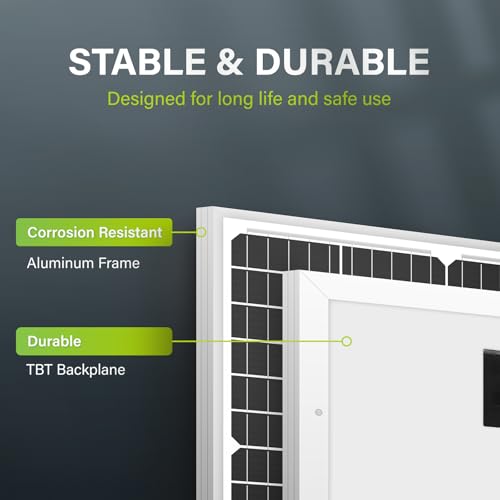Newpowa 10BB 35W 12V Solar Panel High-Efficiency Monocrystalline PV Module Designed for Off Grid System, Charge Your Battery of RV, Boat, Camper, Trailer, Gate Opener - size: 35W 12V Single Panel