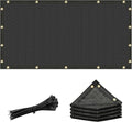 Amgo 2' x 2' Black Custom Size Shade Cloth with Grommets - 90% Sunblock, Durable Mesh Fabric Tarp for Dog Kennel Cover, Fence Privacy Screen, Greenhouse, Chicken Coop & Pet Playpen. - color: Black, size: 2' x 2' Custom Size