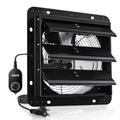 VEVOR 10'' Exhaust Fan, Wall Mounted Attic Fan with Variable Speed controller, 900 CFM, Automatic Shutter, Ventilation and Cooling, Black | Wall Mounted Attic Fan, Auto Shutter, AC Motor, Heavy-Duty, Low Noise Ventilation Cooling for Garage, Greenhouse, S