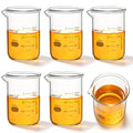 ULAB Scientific Glass Beaker Set, Vol. 200ml, 3.3 Borosilicate Griffin Low Form with Printed Graduation, Pack of 6, UBG1022 - style: Vol.200ml, Pack of 6