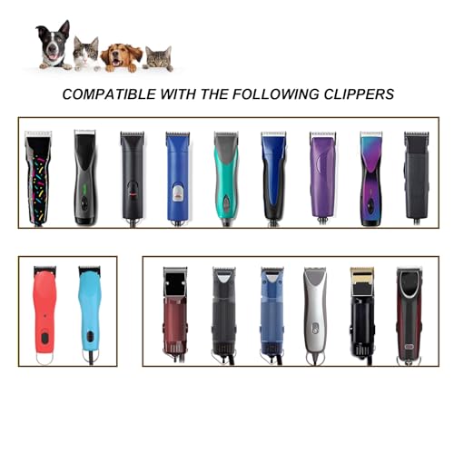4FC Detachable Dog Blades Compatible with Andis/Oster A5 Grooming | Compatible with wahl km10 dog clipper,Cut Length 3/8"(9.5mm),Made of Ceramic Blade & Stainless Steel Blade,2 PACK - color: Silver, size: 4FC 9.5mm (2 Pack)