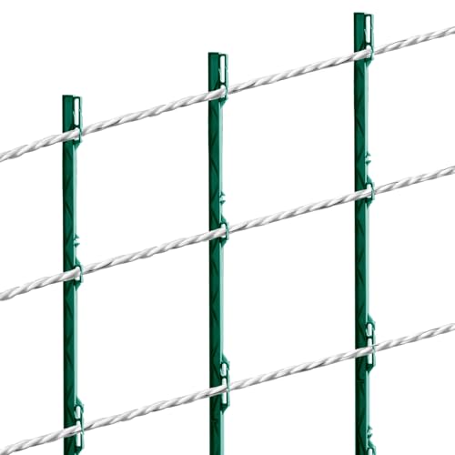 VEVOR Electric Fence Wire, 656Ft 200M Portable Polywire, 1/4" Diameter 6 Stainless Steel Strands for Reliable Conductivity and UV, Rust Resistance, Fencing Rope Line for Horse, Cattle, Livestock - size: 656Ft 200M, style: 1/4" Strands