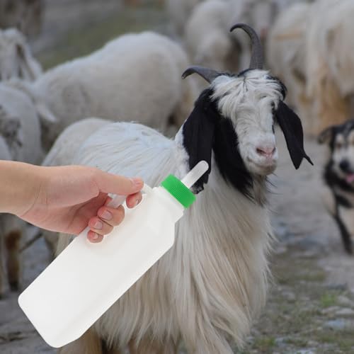 6 Pack Goat Bottle Nipples Lamb Milk Drink Nipples for Sheep Calf Nursing Bottle Pacifier Baby Livestock Feeding Tool Smooth Surface Easy to Clean 1.65 X 1.29 X 1.29 in