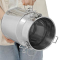 5L/1.3gal Milk Can 201 Stainless Steel, Sealed Lid Food Storage Container for Liquid & Dry Goods, Wine Pail Bucket Metal Tote Jug for Kitchen, Farm