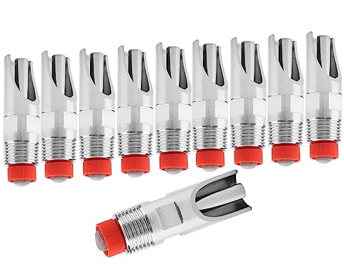Pack of 10 Pig 1/2" NPT Pig Nipple Waterer for Barrel Kit Stainless Steel Automatic Pig Waterer with Filter Pig Nipple Drinker for Sows Piglets Dogs