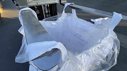 Sandbaggy Clear FIBC Bulk Bag Liners | Made in USA | Liners Fits Bulk Bags Up to 55" x 55" x 75" | Built w/ 1 Month UV | Heavy Duty 1.5 Mil Thick (Pack of 4)