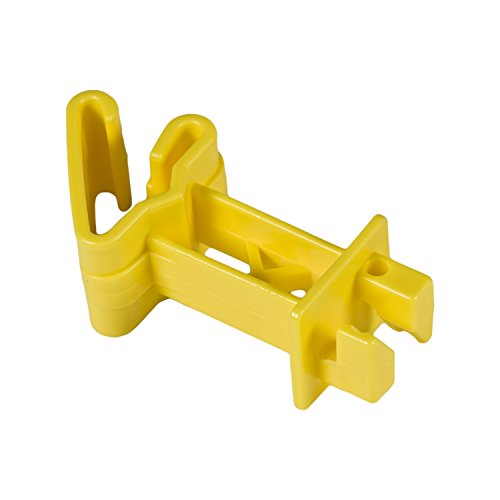 Zareba Wrap Around 2 in. Extender Insulator, 25 per Bag - IT2XY-Z, Yellow - For Electric Fencing, Steel, Aluminum, Polywire, Polyrope - Preserve Electricity, No Hardware Needed, 25 Insulators Included - size: 25 Pack