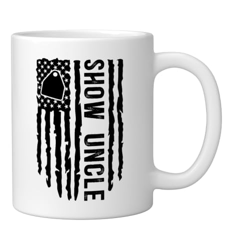 Livestock Show Uncle US Flag Livestock Show Uncle Ceramic Mug, White, 11oz - color: White, size: 11 Ounces