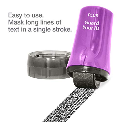 Guard Your ID Identity Theft Protection Roller Stamp for Mail & Documents - color: Purple, size: Standard