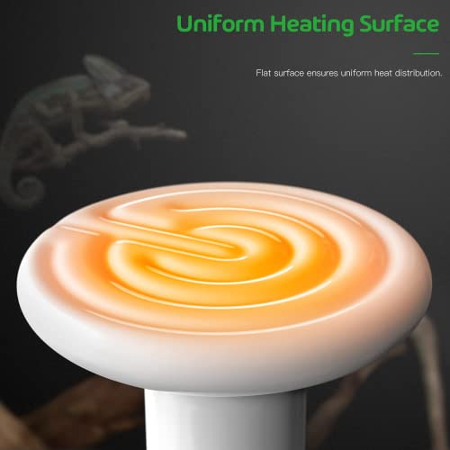 Simple Deluxe Ceramic Heat Emitter 100W 4-Pack Reptile Heat Lamp Bulb No Light Emitting Brooder Coop Heater for Amphibian Pet Snake Turtle & Incubating Chicken, No Harm, Color White - size: 4 Pack, style: White