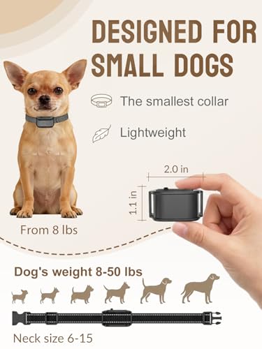 Wireless Dog Fence for Small Dogs- Up to 3500ft Adjustable Electric Fence,Waterproof Training Collar Rechargeable,Pet Containment System for Small Breed