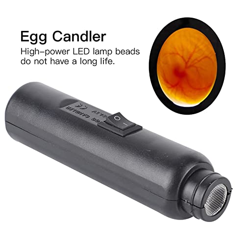 Gavigain Egg Candler Tester,Cool Led Light Dual Power Egg Candler Tester Mains or Battery Powered (Egg Lighter+Battery Box)