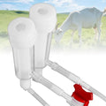 φ25mm Double Head Teat Cup for Goat, Milking Machine Accessory | with 5x8mm Hose, Easy to Clean, Soft Silicone Liners - style: Cups for goat
