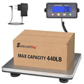SurmountWay Large Shipping Scale, 440lb/0.2lb Digital Postal Scale | Tare/Count/Auto-Off Function, Stainless Platform, Backlit LCD, High Accurate, Packages, Small Business, Warehouse & Home Use