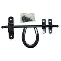 Intrepid International Horseshoe Barn Door Latch - Heavy-Duty Steel Hardware Included, Weatherproof Rust-Resistant Design for Stylish and Secure Sliding Barn Doors, Black, 10-Inches